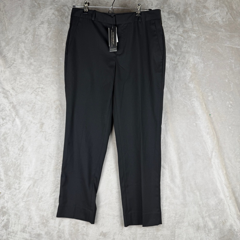 Banana Republic Avery Black Ankle Pants Mid Rise Straight Fit Size 8 NWT